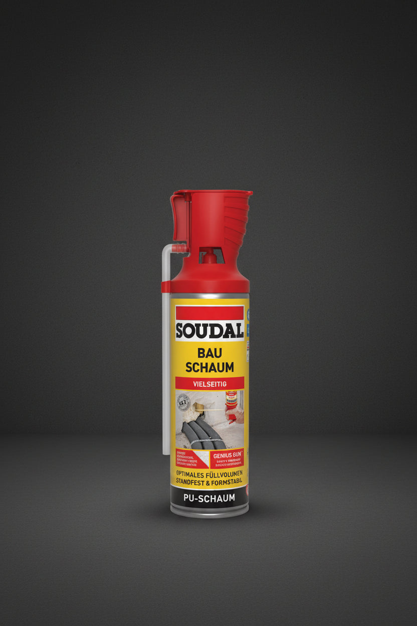 Soudal Bauschaum B2 Genius Gun 500 ml – PU-Montageschaum, Ausschäumen & Isolieren