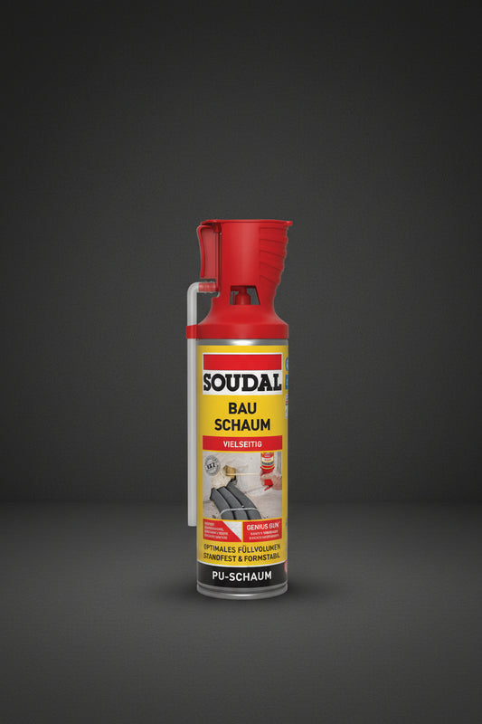 Soudal Bauschaum B2 Genius Gun 500 ml – PU-Montageschaum, Ausschäumen & Isolieren