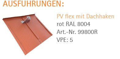 Universelle PV flex Dachpfanne MIT DACHHAKEN NEU