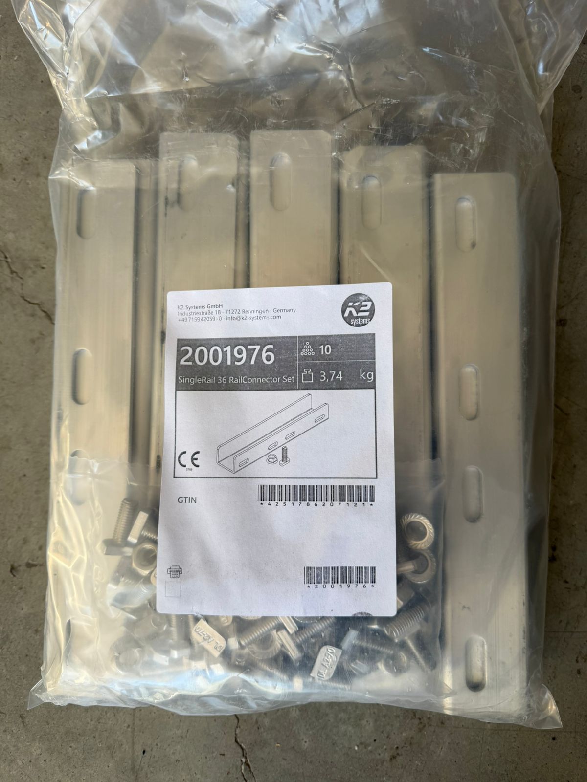 K2 - Schienenverbinder Set SingleRail 36